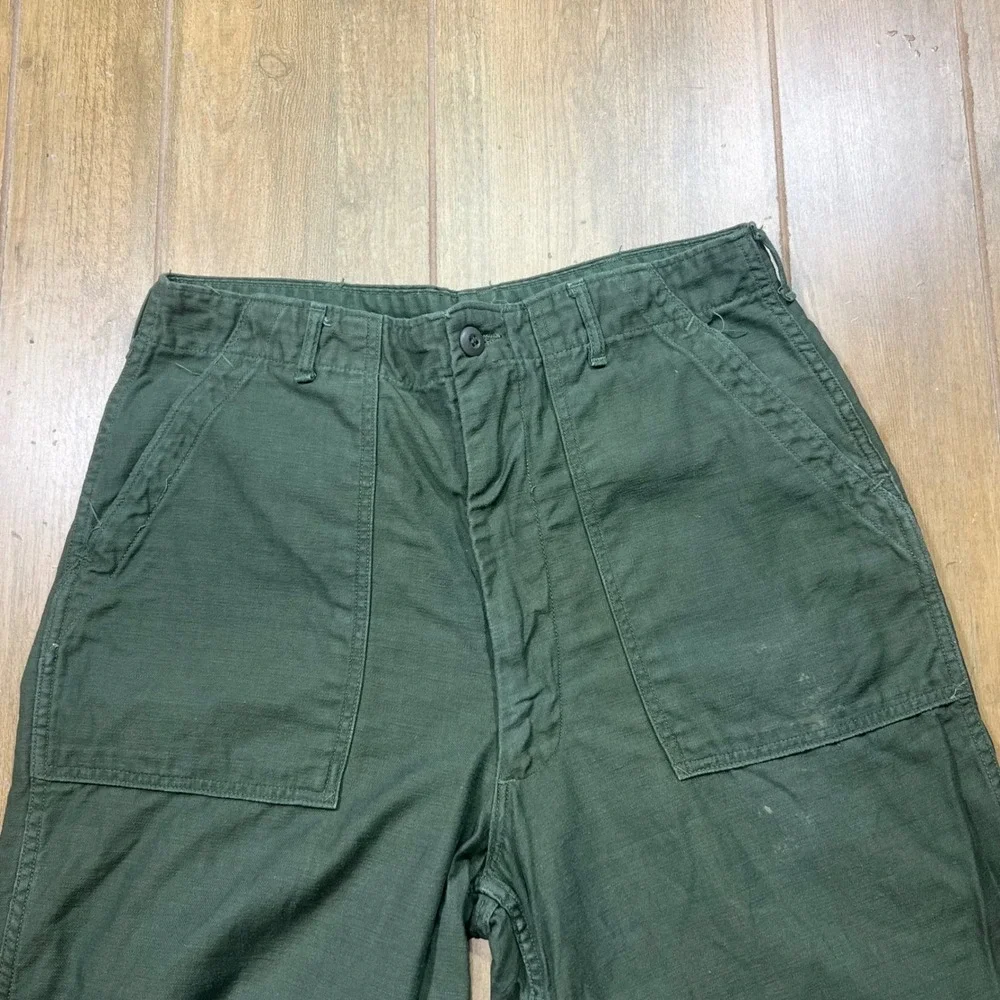 Vintage US Military OG-107 Cotton Sateen Fatigue Trousers Glenn Berry 36x33 ww2